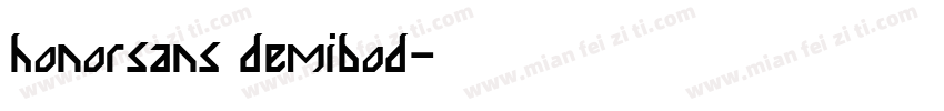 honorsans demibod字体转换